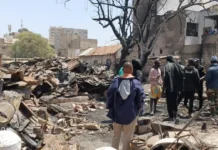 Rebeuss sous les flammes : marché et foyers réduits en cendres