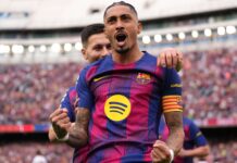 La Liga : Avec un triplé de Raphina devant Séville, le Barça maintient la distance